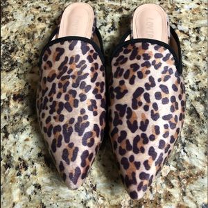 Mule Animal Print slip ins